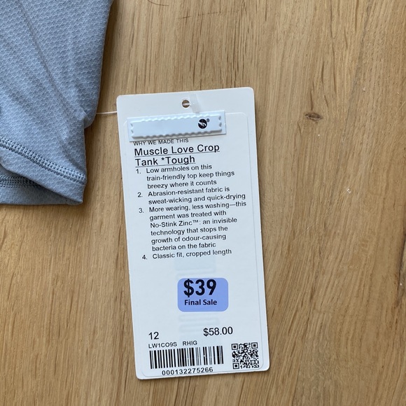 Lulu Lemon Muscle Love Crop Tank Tough! - Picture 3 of 4